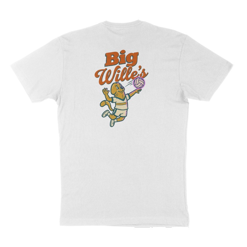Custom t-shirt: "Big Wille’s", Back print, white shirt