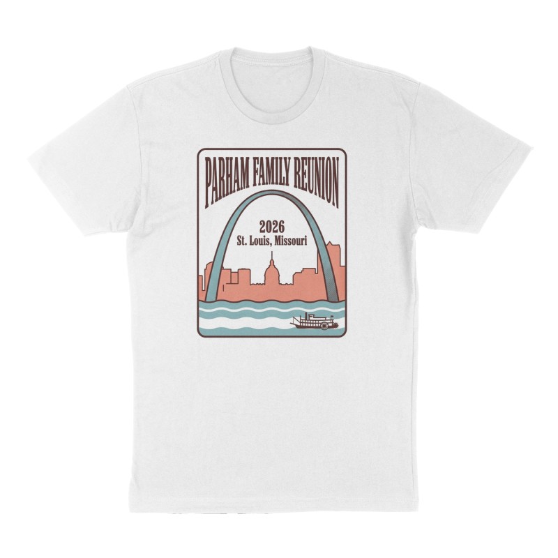 Custom t-shirt: "Parham Family Reunion", white shirt