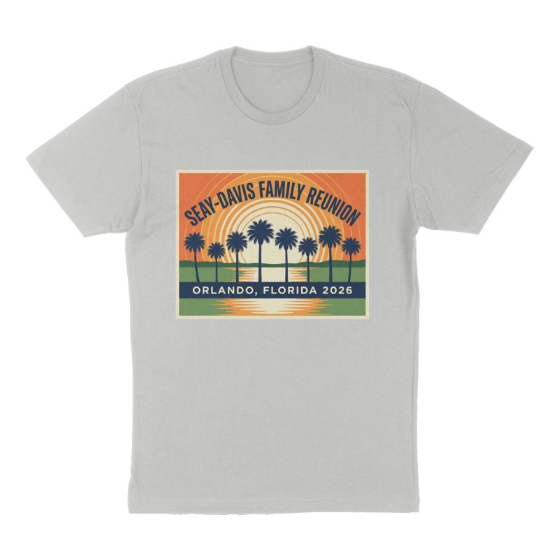 Custom t-shirt: "Seay-Davis Family Reunion", heather-gray shirt