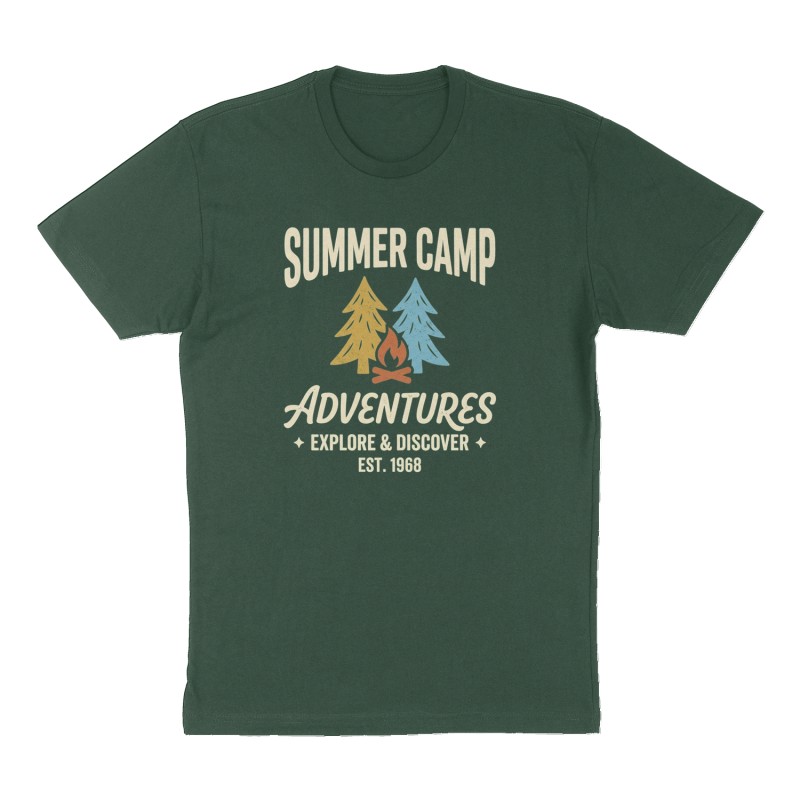 Custom t-shirt design, Front print, forest-green shirt