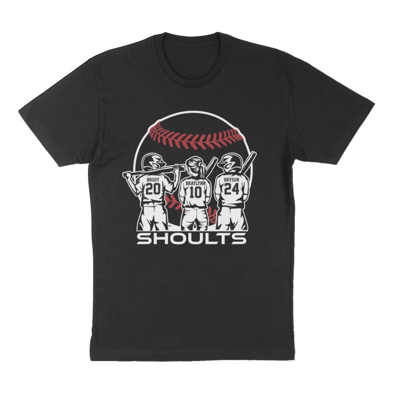 Custom t-shirt design, Front print, black shirt