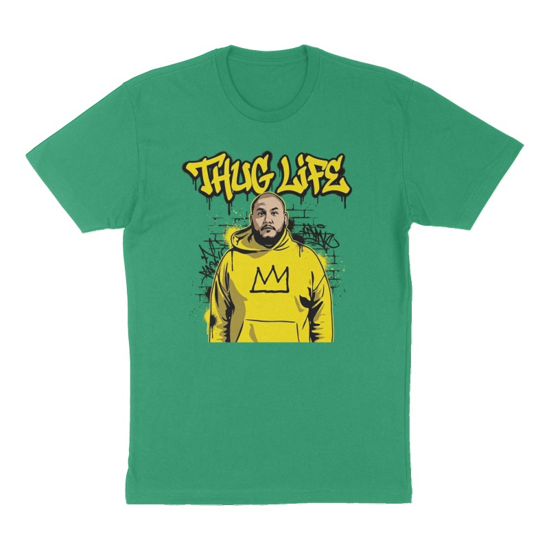 Custom t-shirt: "Thug life ", Front print, green shirt
