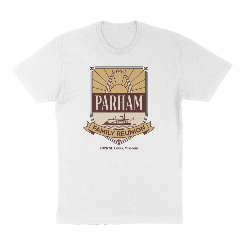 Custom t-shirt: "Parham Family Reunion", white shirt