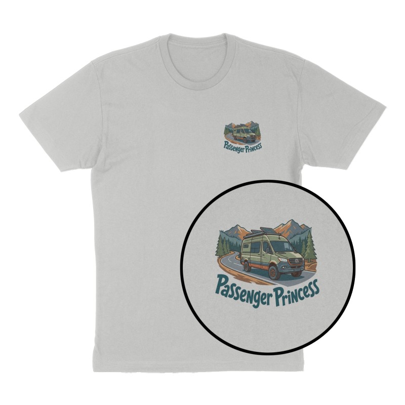 Custom t-shirt design, Left Chest print, heather-gray shirt