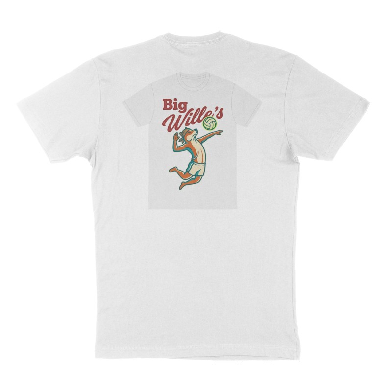 Custom t-shirt: "Big Wille’s", Back print, white shirt