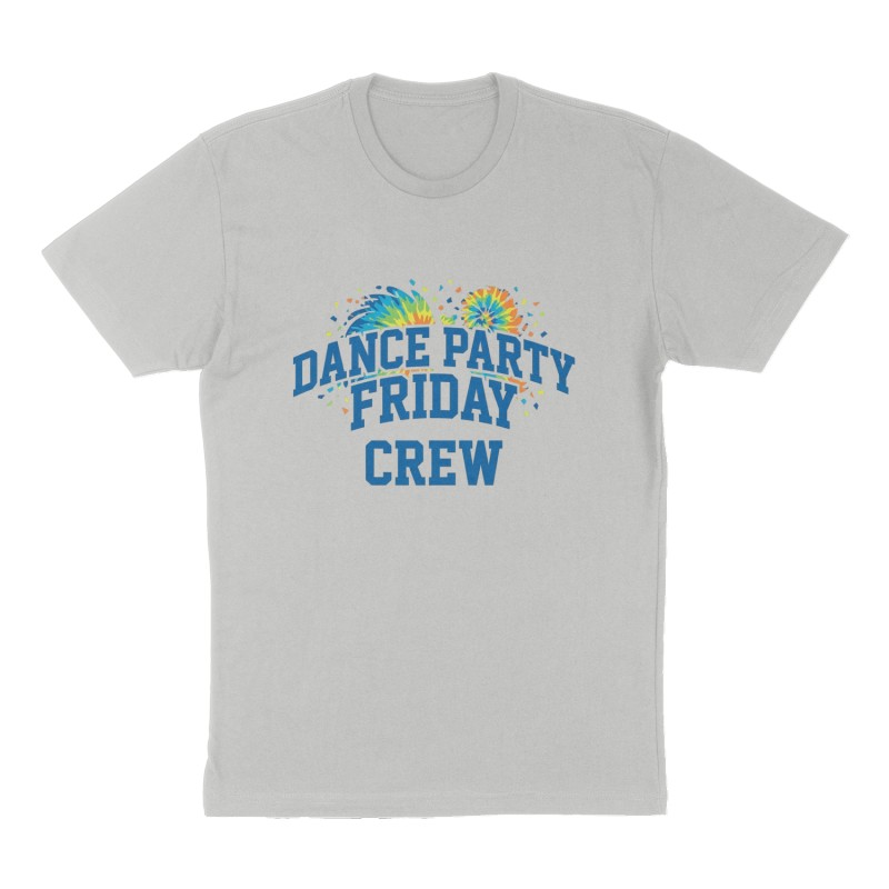 Custom t-shirt: "DANCE PARTY FRIDAY", Front print, heather-gray shirt