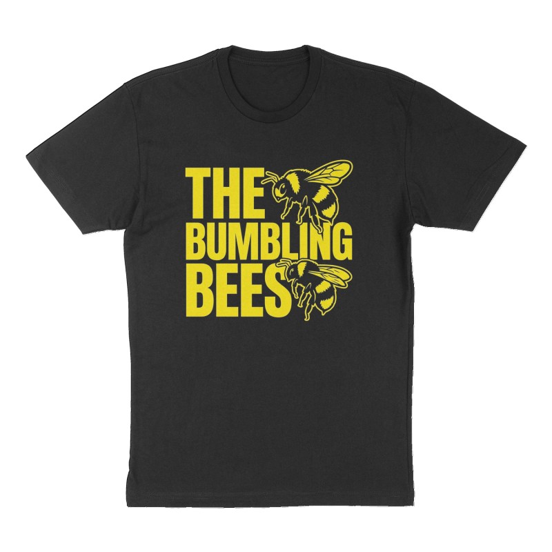 Custom t-shirt: "The Bumbling Bees", Front print, black shirt