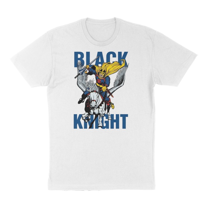 Custom t-shirt: "Black Knight", Front print, white shirt