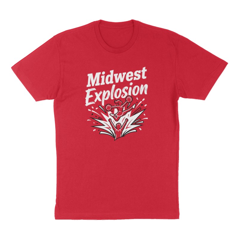 Custom t-shirt: "Midwest Explosion ", Front print, red shirt
