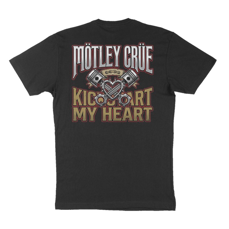 Custom t-shirt: "MOTLEY CRUE", Back print, black shirt