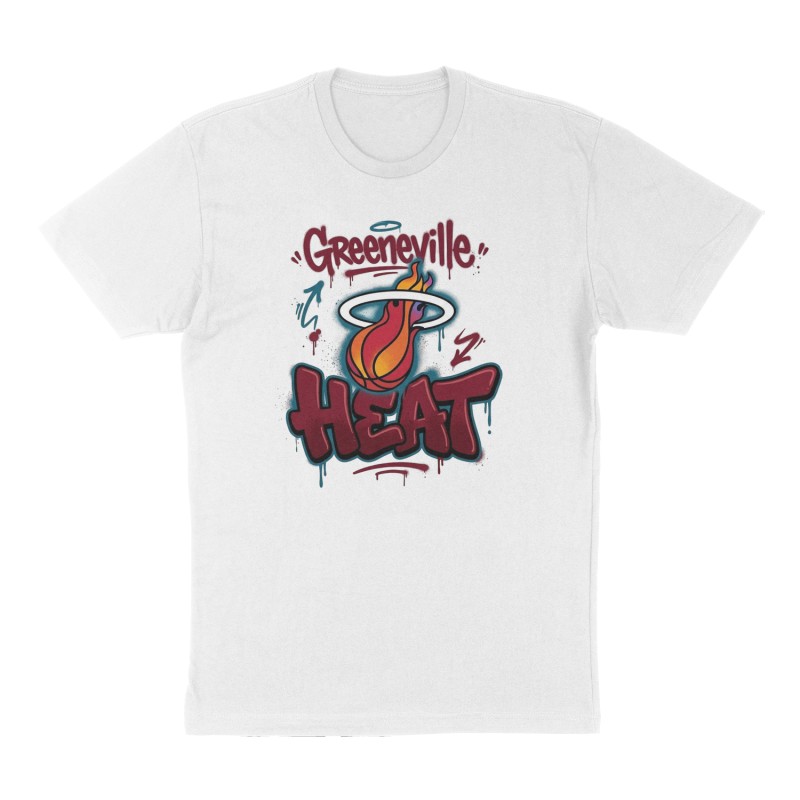 Custom t-shirt: "Greeneville Heat", Front print, white shirt