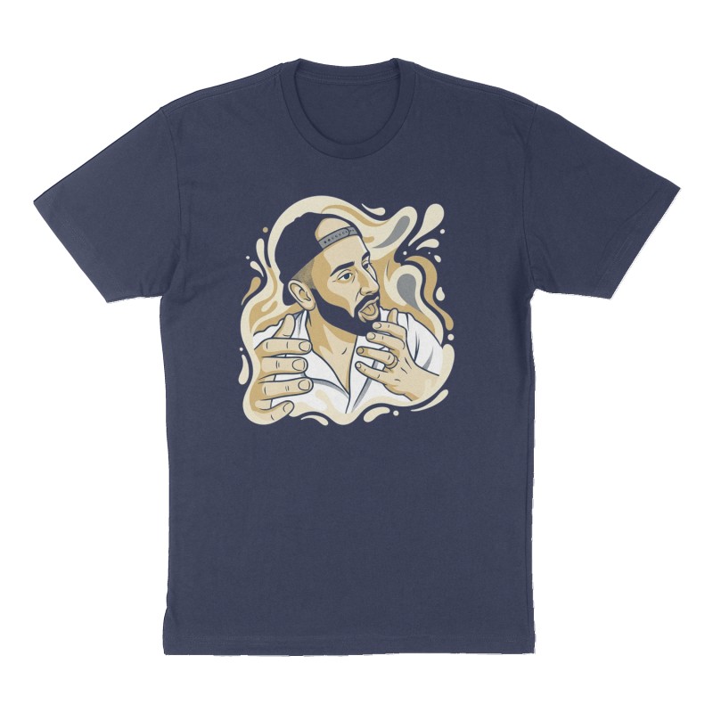 Custom t-shirt design, Front print, navy shirt