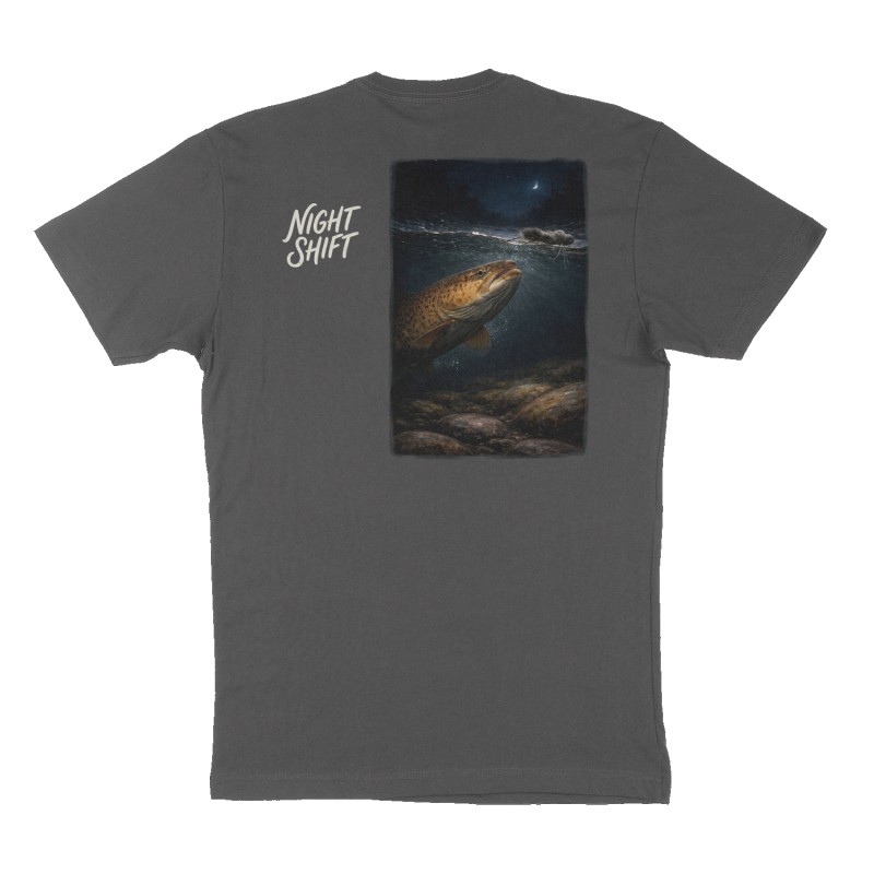 Custom t-shirt design, Back print, charcoal shirt