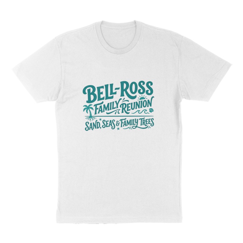 Custom t-shirt: "Bell-Ross Family Reunion", Front print, white shirt