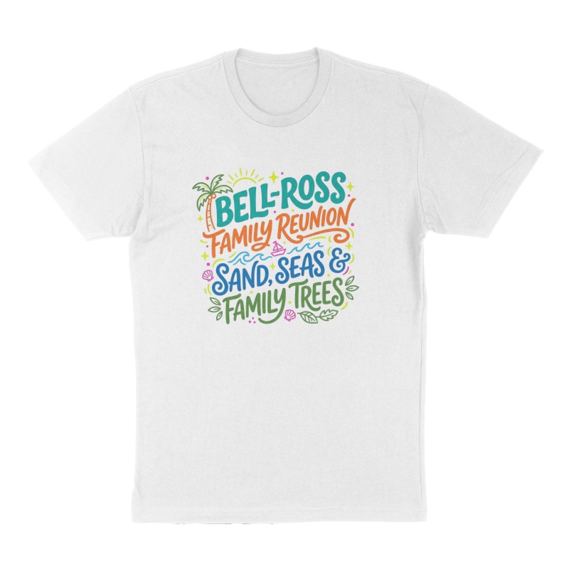 Custom t-shirt: "Bell-Ross Family Reunion", Front print, white shirt