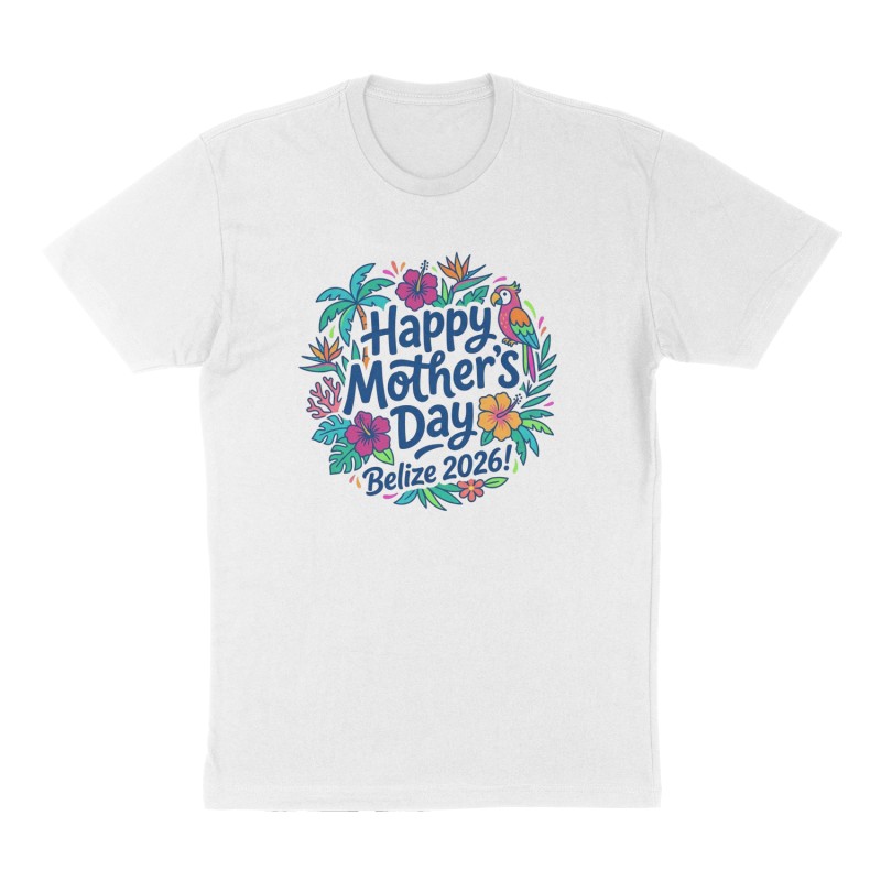 Custom t-shirt: "Happy Mother's Day", Front print, white shirt