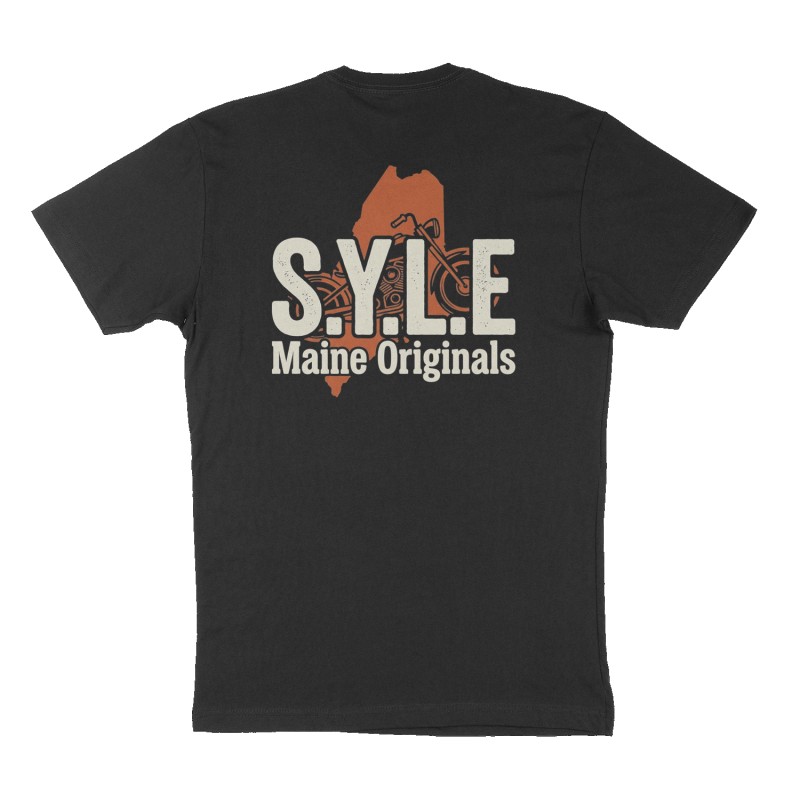 Custom t-shirt: "S.Y.L.E", Back print, black shirt