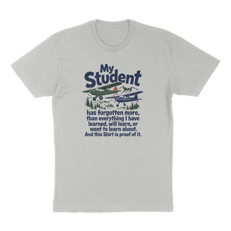Custom t-shirt: "My Student", Front print, heather-gray shirt