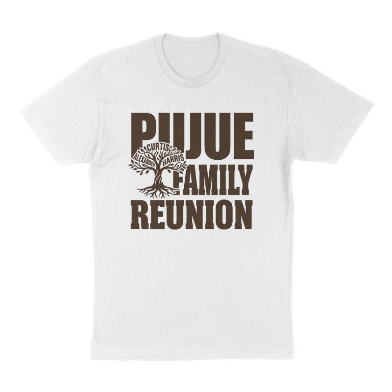 Custom t-shirt: "Pujue Family Reunion", Front print, white shirt