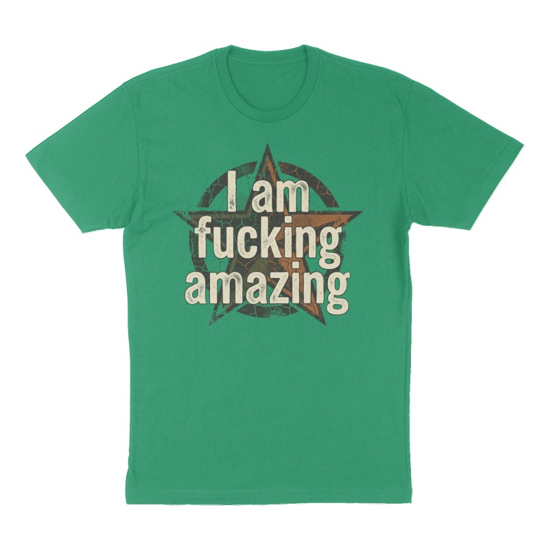 Custom t-shirt design, Front print, green shirt