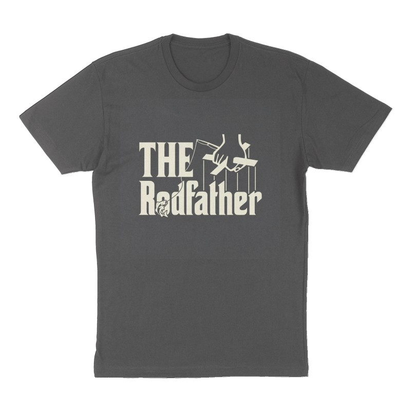 Custom t-shirt: "The Rodfather", Front print, charcoal shirt
