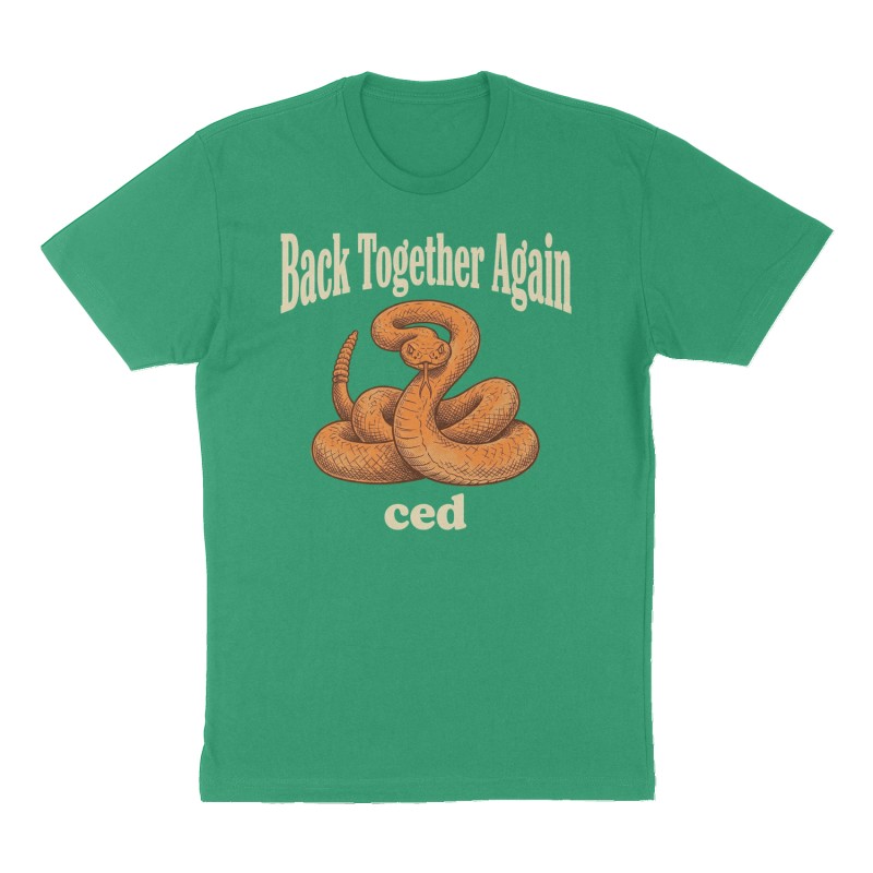 Custom t-shirt: "Back Together Again", green shirt