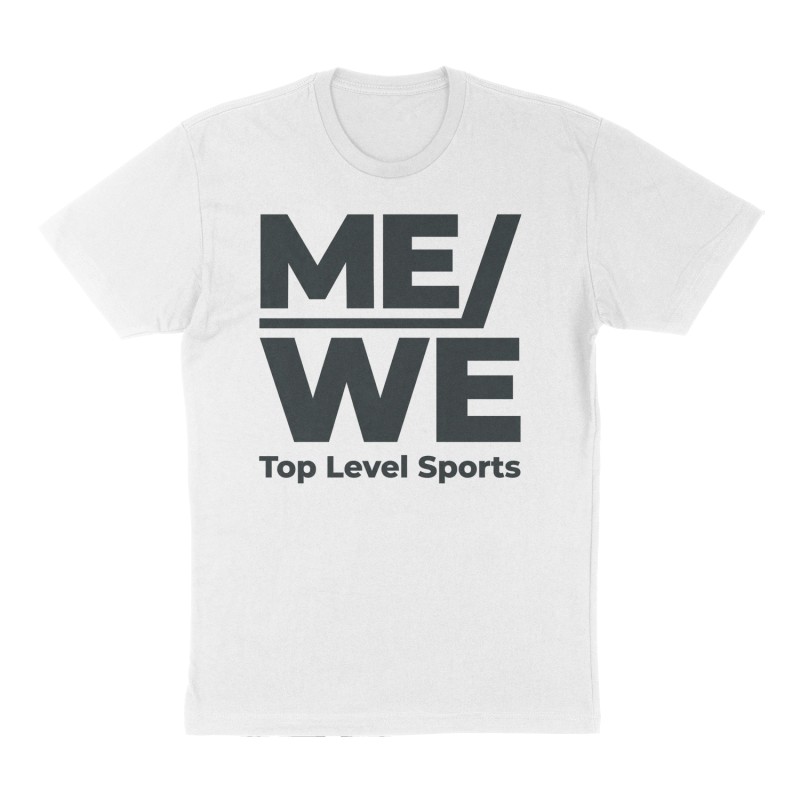 Custom t-shirt: "ME / WE", Front print, white shirt