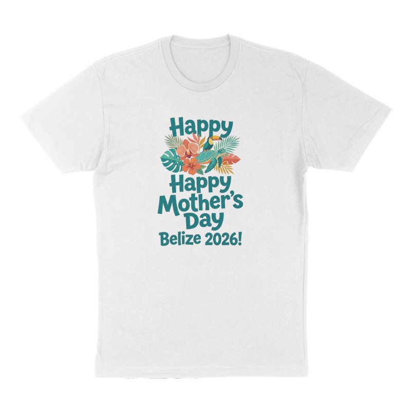 Custom t-shirt: "Happy Mother's Day", Front print, white shirt
