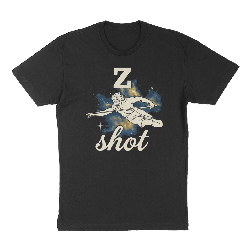 Custom t-shirt: "Z shot ", Front print, black shirt
