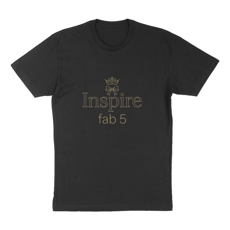 Custom t-shirt: "Inspire", Front print, black shirt