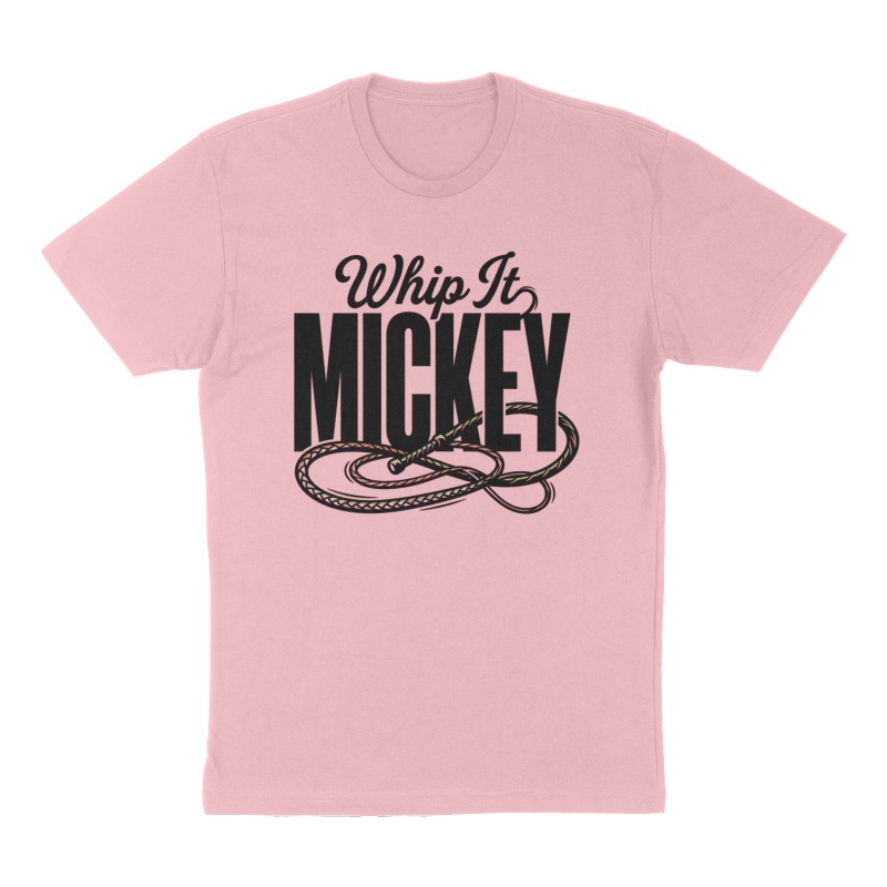 Custom t-shirt: "MICKEY", Front print, pink shirt