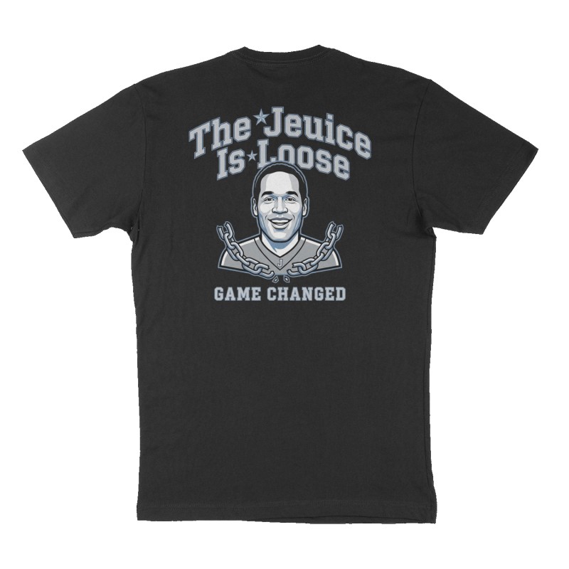 Custom t-shirt: "The Jeuice Is Loose", Back print, black shirt