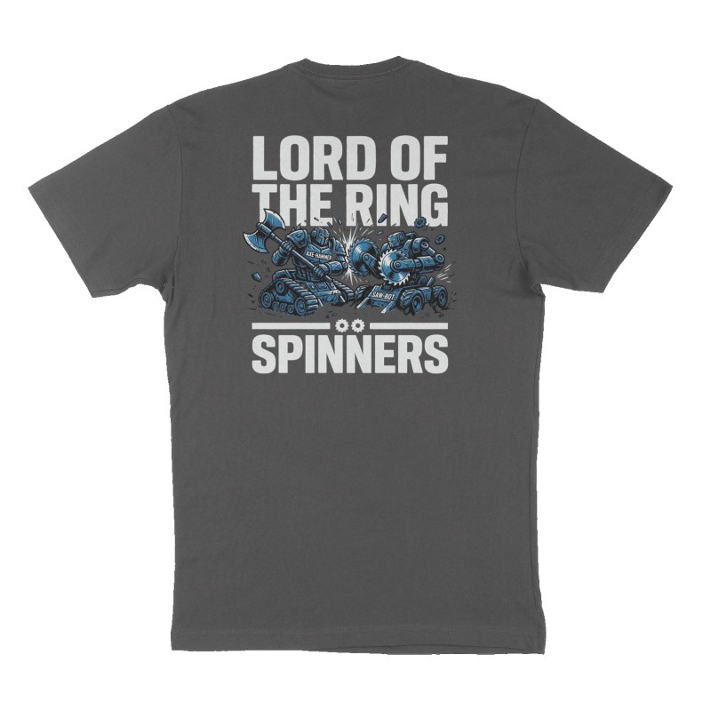 Custom t-shirt design, Back print, charcoal shirt