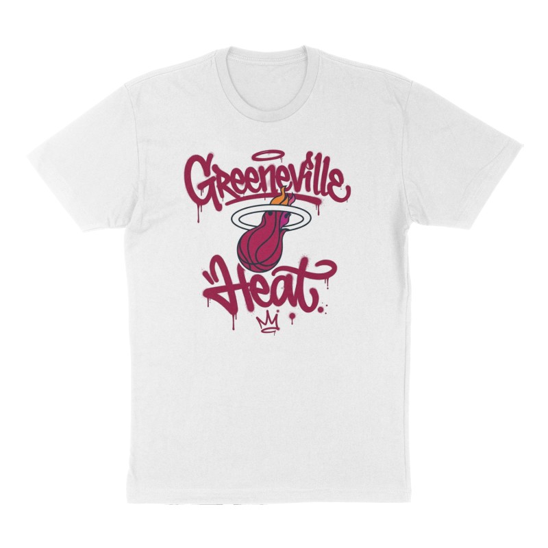 Custom t-shirt: "Greeneville Heat", Front print, white shirt