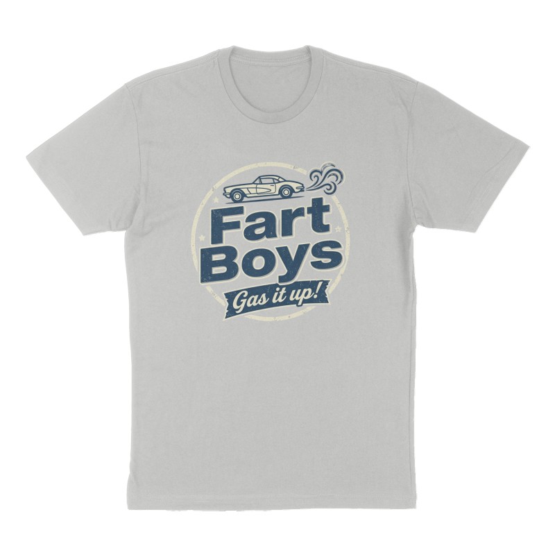 Custom t-shirt: "Fart Boys", Front print, heather-gray shirt