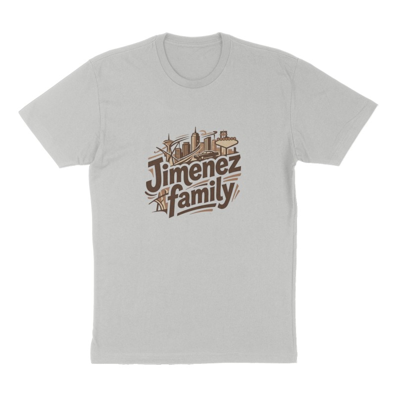 Custom t-shirt: "Jimenez family ", Front print, heather-gray shirt
