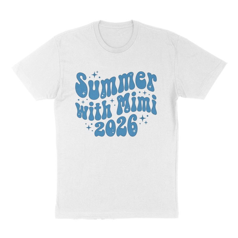 Custom t-shirt: "Summer with Mimi 2026", Front print, white shirt