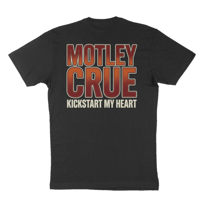 Custom t-shirt: "MOTLEY CRUE", Back print, black shirt
