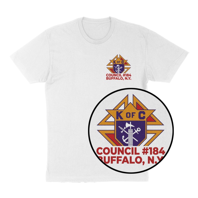 Custom t-shirt design, Left Chest print, white shirt