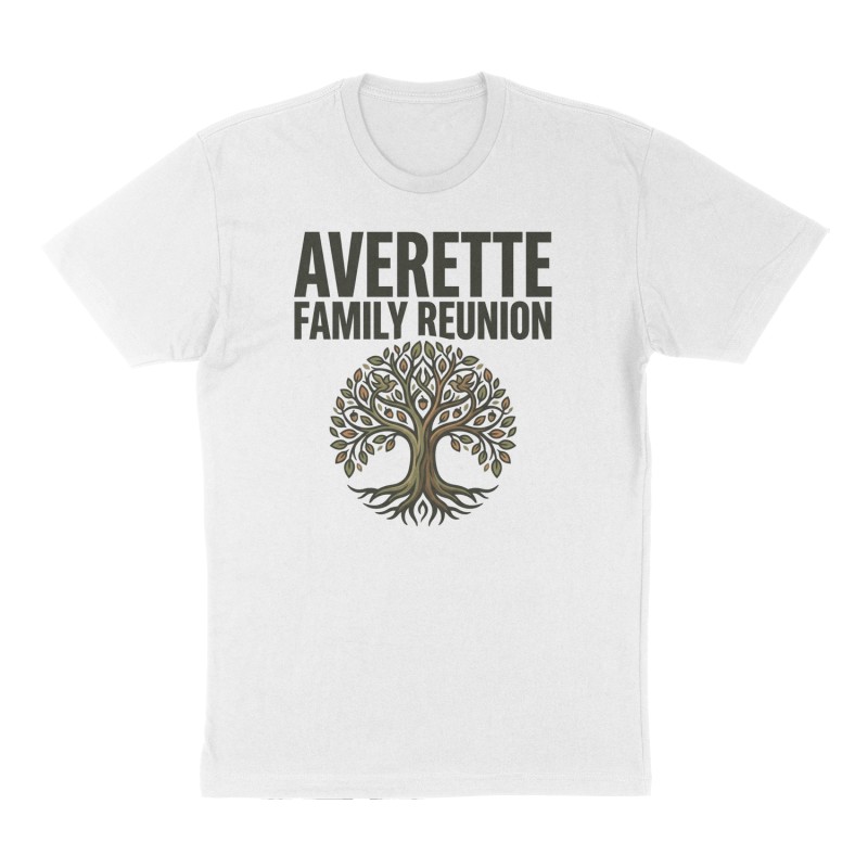 Custom t-shirt: "Averette Family Reunion ", Front print, white shirt