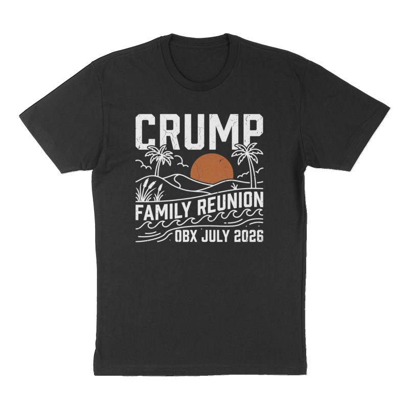 Custom t-shirt: "Crump", Front print, black shirt