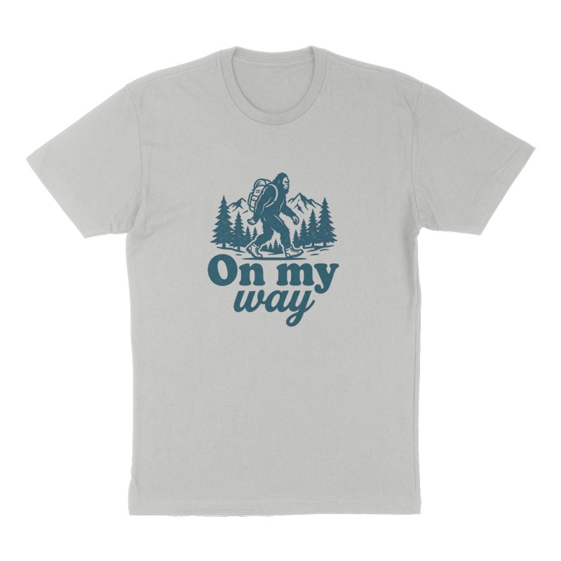 Custom t-shirt: "On my way", Front print, heather-gray shirt