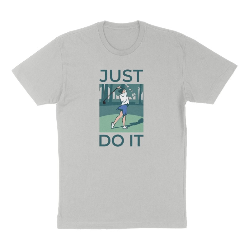 Custom t-shirt: "Just Do It", Front print, heather-gray shirt