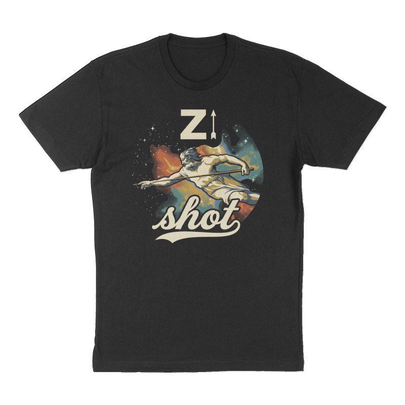 Custom t-shirt: "Z shot ", Front print, black shirt