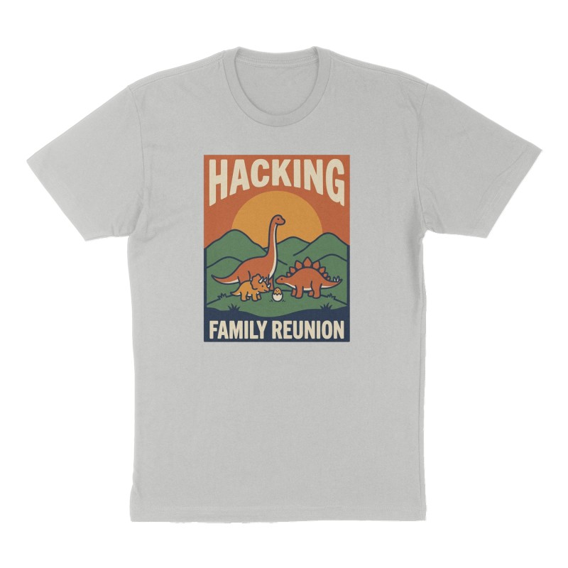 Custom t-shirt: "Hacking", heather-gray shirt