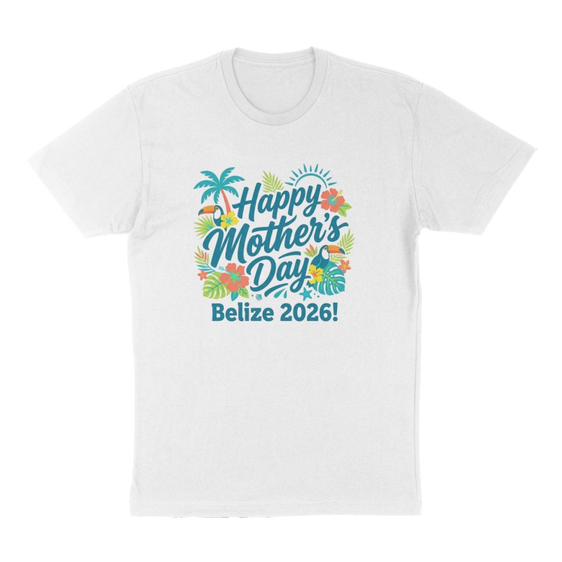 Custom t-shirt: "Happy Mother's Day", Front print, white shirt