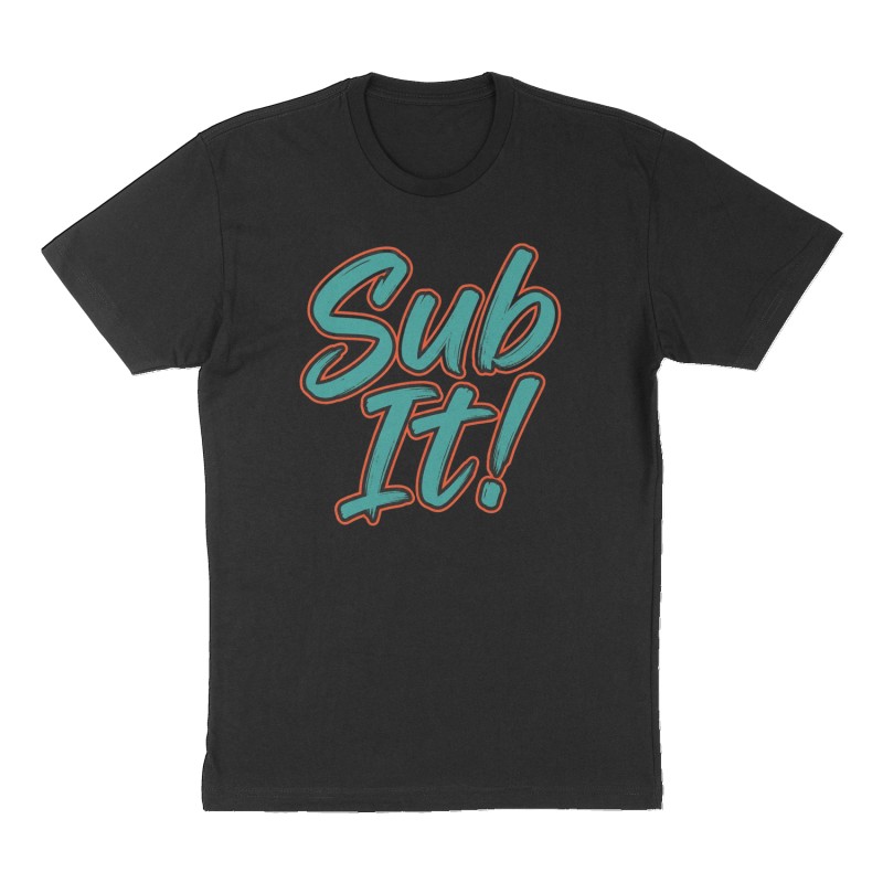 Custom t-shirt: "Sub It!", Front print, black shirt