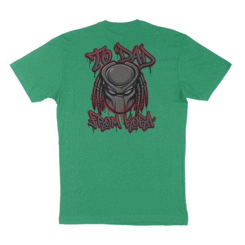 Custom t-shirt design, Back print, green shirt