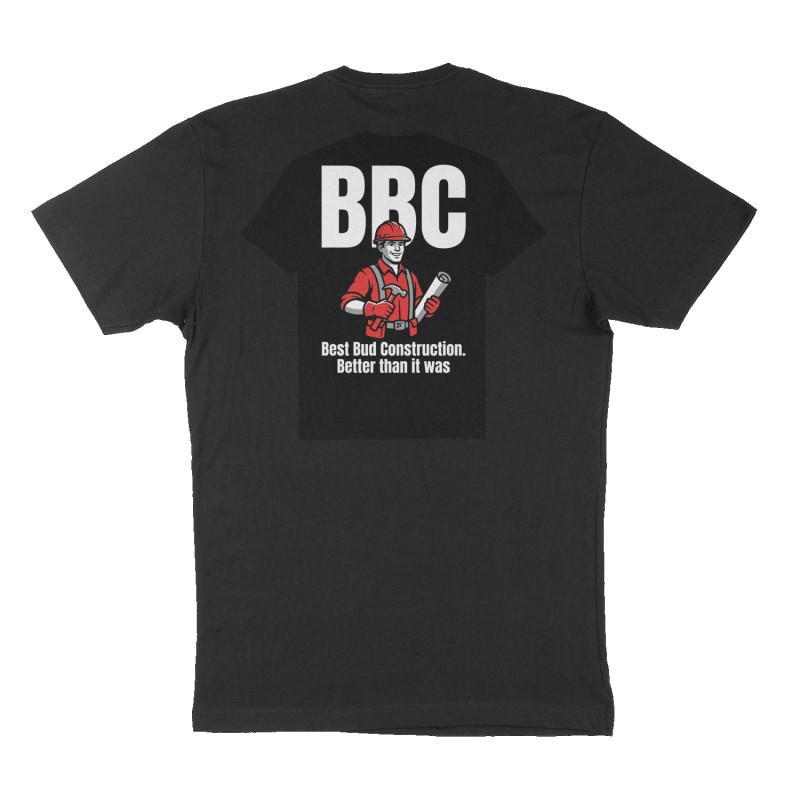Custom t-shirt: "BBC", Back print, black shirt