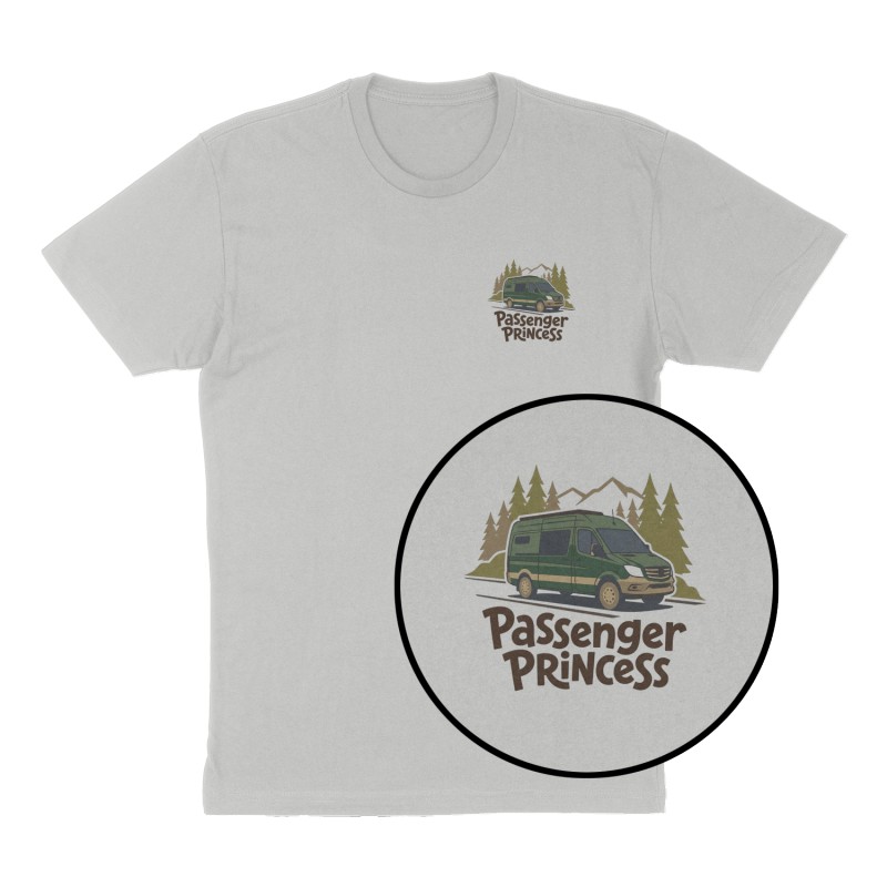 Custom t-shirt design, Left Chest print, heather-gray shirt